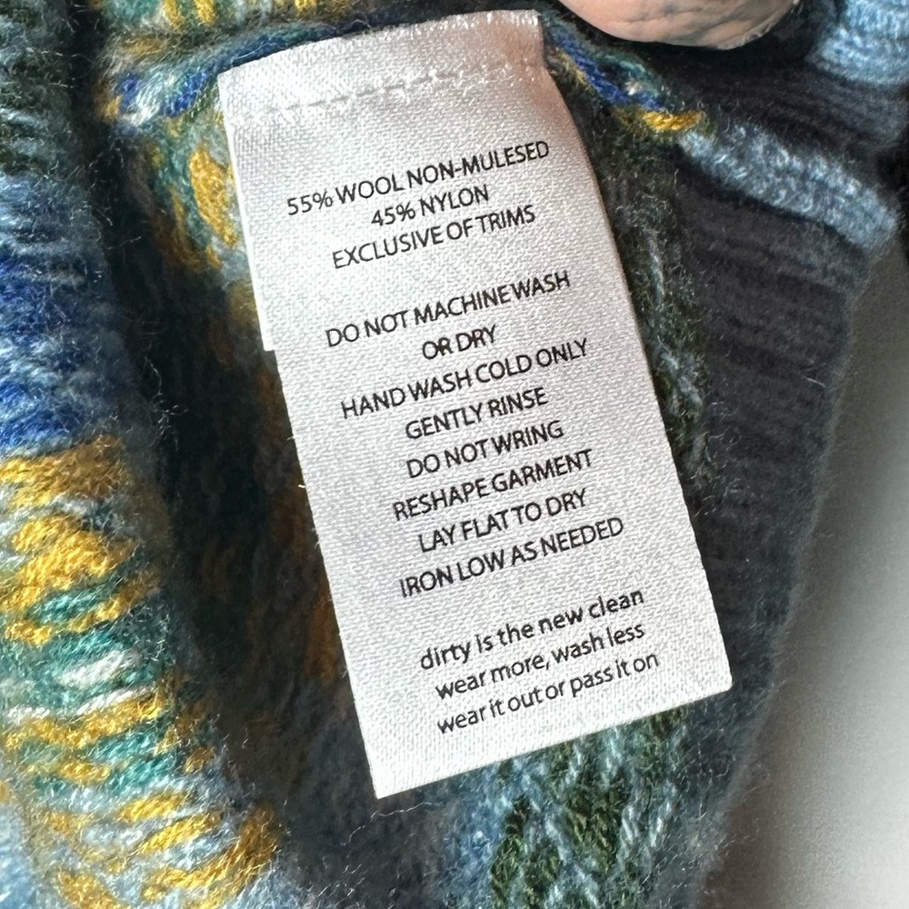 Toad&Co Multicolor Nordic Patterned Cazadera Crew Wool Sweater Women’s Small - Picture 4 of 13